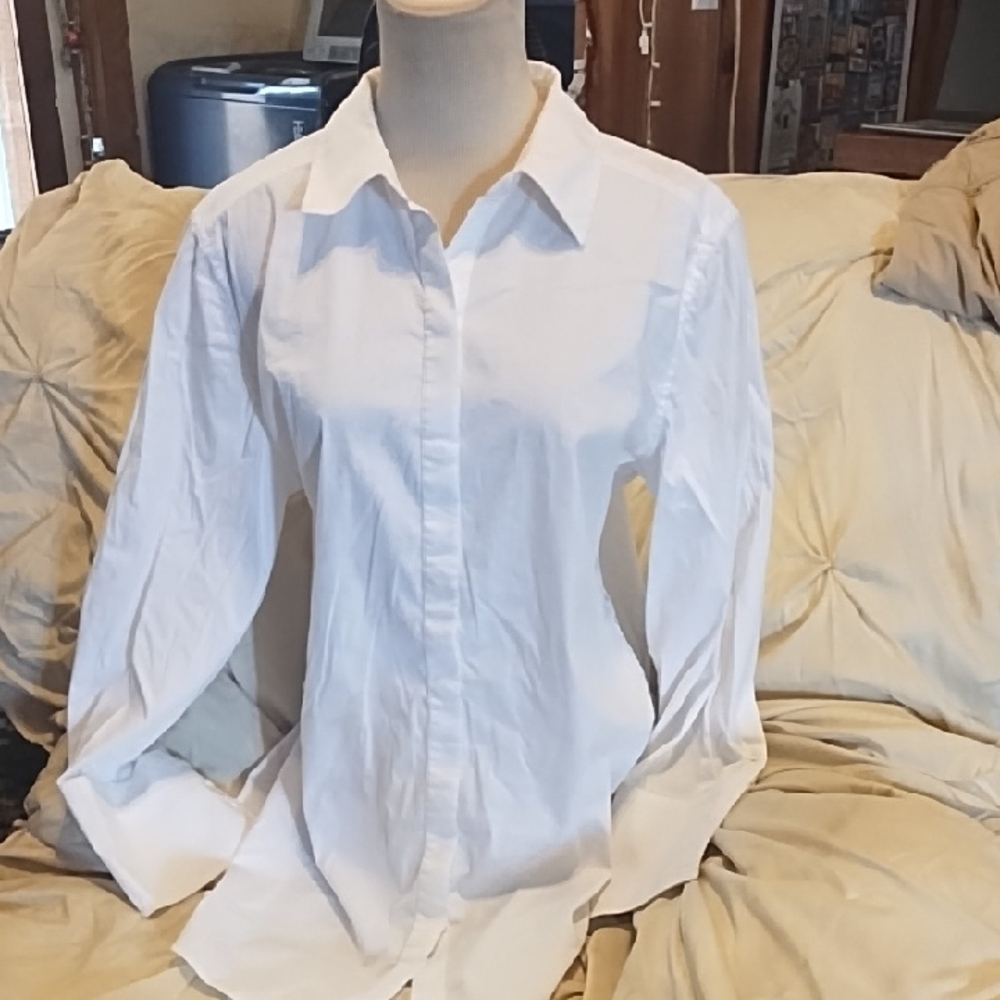 Classic White Button-Up Shirt/Dress